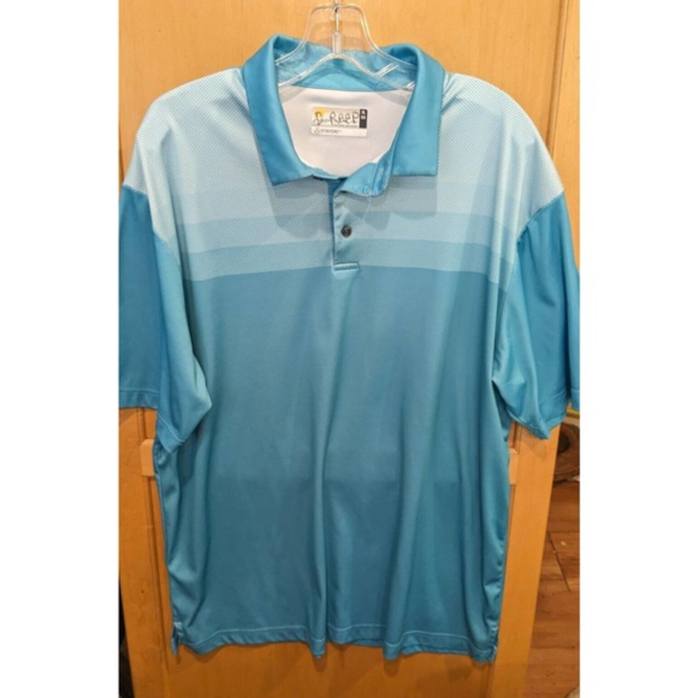 Jack Nicklaus Polo Shirt Mens XL Blue GOLF Short Sleeve Polyester